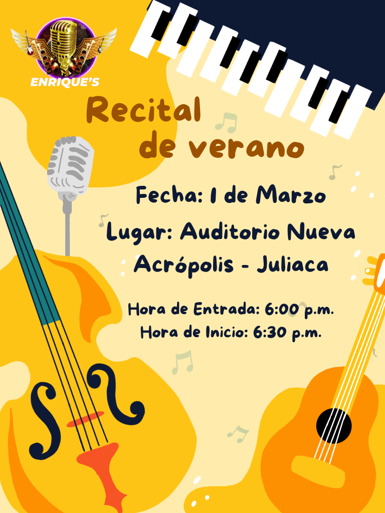 Poster del recital de verano